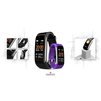 Smartband Giewont Fit&GO Duo GW200-3 - Black/Flora Violet