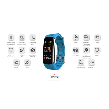 Smartband Giewont Fit&GO Duo GW200-7 - Black/Sky Blue