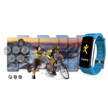 Smartband Giewont Fit&GO Duo GW200-7 - Black/Sky Blue