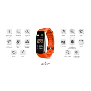 Smartband Giewont Fit&GO Duo GW200-9 - Black/Orange Power