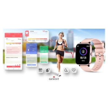 Smartwatch Giewont Dynamic SmartCall GW230-1 - Rose Gold/Powder Pink