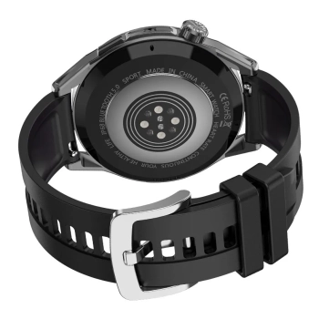 Smartwatch Rubicon RNCE88-1 Czarny- Czarny Pasek Silikonowy + Czarny Pasek Skórzany