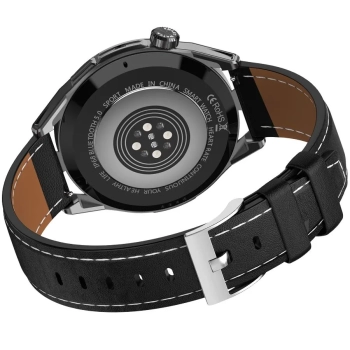 Smartwatch Rubicon RNCE88-1 Czarny- Czarny Pasek Silikonowy + Czarny Pasek Skórzany
