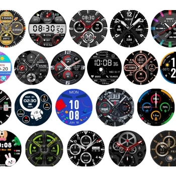 Smartwatch Rubicon RNCE88-2 Czarny- Czarny Pasek Silikonowy + Czarna Bransoleta