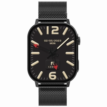 Smartwatch Gravity GT15-1 Czarny Pasek Silikonowy + Czarna Bransoleta