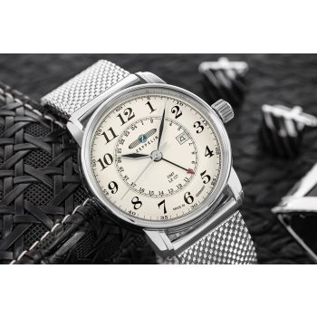 Zegarek Męski Zeppelin LZ127 Graf Zeppelin GMT 7642M-5 + BOX