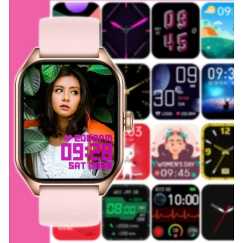 Smartwatch Damski Rubicon RNCF03-5 Różowe złoto + 2 Paski