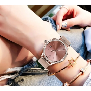 Smartwatch Damski Rubicon RNCF19-1 Różowe Złoto  Bransoleta + Pasek
