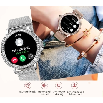 Smartwatch Damski Rubicon RNCF19-1 Silver  Bransoleta + Pasek