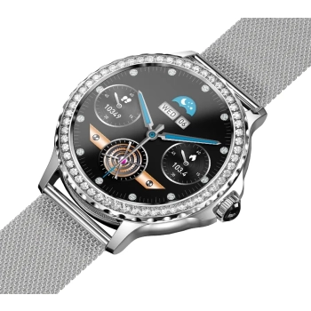 Smartwatch Damski Rubicon RNCF19-1 Silver  Bransoleta + Pasek