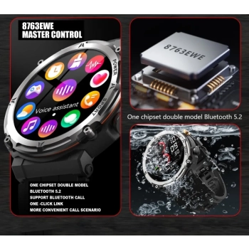 Smartwatch Męski Rubicon RNCF25-1 BLACK