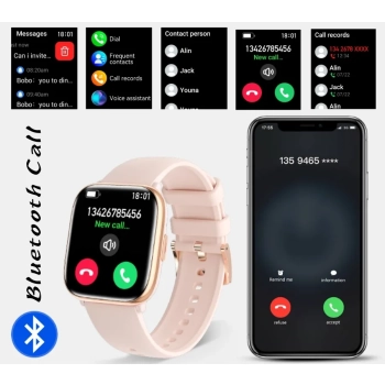 Smartwatch Damski Rubicon RNCF31 ROSE GOLD Bransoleta + 2 Paski