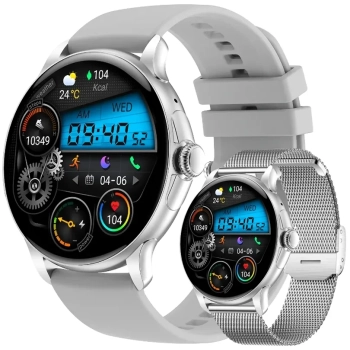 Smartwatch Damski Rubicon RNCF35 SILVER Bransoleta + Pasek