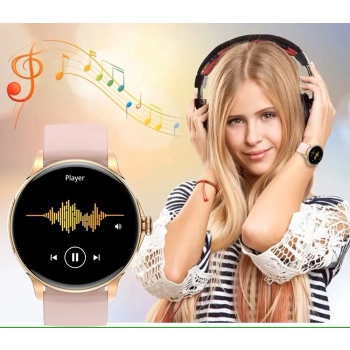 Smartwatch Damski Rubicon RNCF35 ROSE GOLD Bransoleta + Pasek Pink