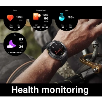 Smartwatch Męski Rubicon RNCF37-1 GPS BLACK