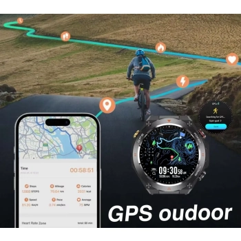 Smartwatch Męski Rubicon RNCF37-1 GPS BLACK