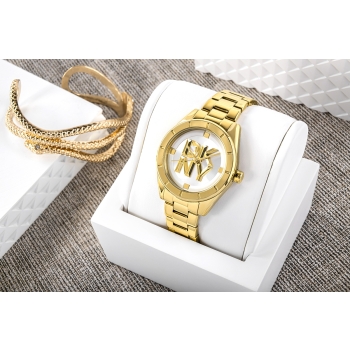 Zegarek Damski DKNY Chambers Midi Gold DK1L016M0065 + BOX