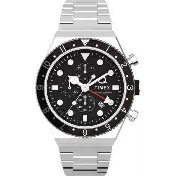 Zegarek Męski TIMEX Q Timex 3-Time Zone Chronograph TW2V69800 + BOX